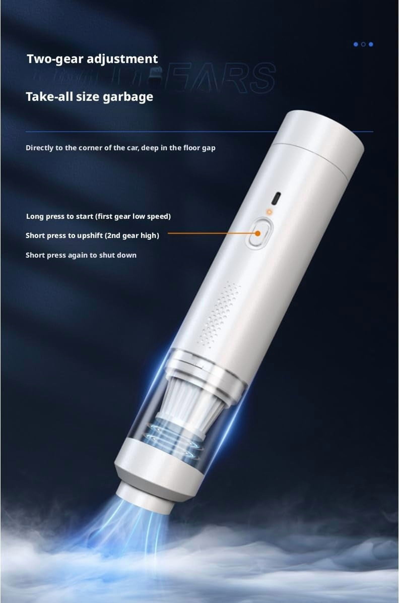 Cordless Handheld Vacuum, 19000Pa Strong Suctio,  High-Power 4-in-1 Car Vacuum Cleaner with & Filter, USB-C Rechargeable & Lightweight