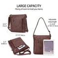 thumbnail image 3 of KL928 Crossbody Bag Purses for Women, Medium Handbags Shoulder Bag with Adjustable Strap, PU Leather Women's Shoulder Bag(Dark Brown), 3 of 7
