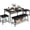 Noir, variante sur Bingirl Ensemble de Table à Manger Gris pour 4: Table de Cuisine avec Banc de Salle à Manger Rembourré, Tabourets Carrés et Rangement pour Petits Appartements
