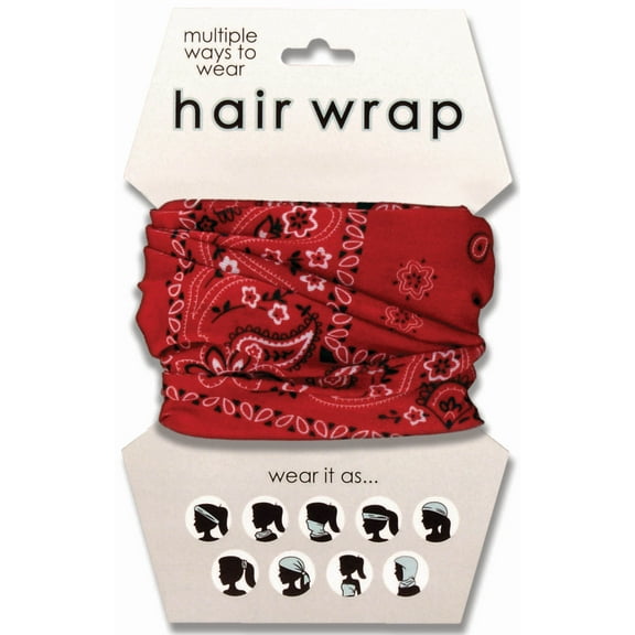 RED BANDANA HAIR WRAP