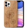 thumbnail image 1 of Case Yard Wooden Case Outside Soft TPU Silicone, Slim Fit Shockproof Wood Protective Phone Cover for Girls Boys Men and Women, Supports Wireless Charging Dandelion Design case for iPhone-11-Pro, 1 of 7