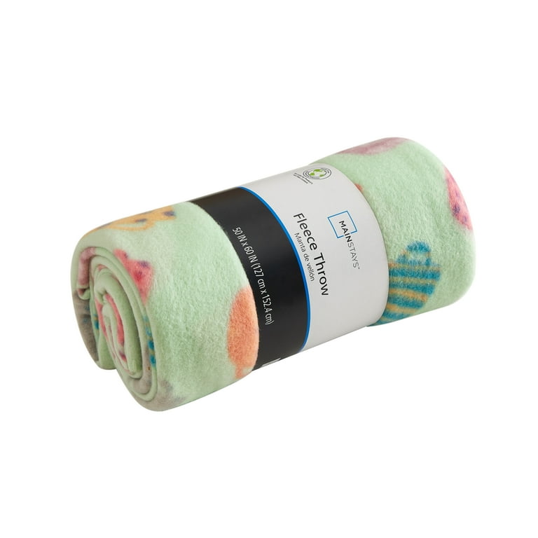Mainstays Fleece Coffee Cups Throw Blanket 50 x 60 Walmart