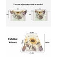 thumbnail image 6 of Waterfall Valances for Windows, Sunflower Kitchen Sheer Valance Curtains, Yellow Summer Botanical Floral Farmhouse Rod Pocket Elegant Swag Valances for Living Room Bedroom, 47.2"x38.5", 2 Panel, 6 of 8