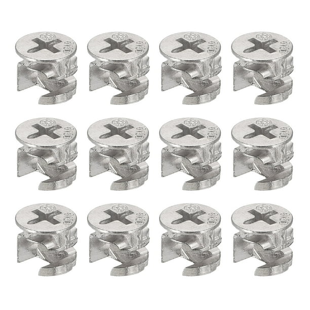 Uxcell Cam Lock Nut for Furniture, 12 Pack 11.8x9.9mm Joint Connector Locking Nuts Furniture
