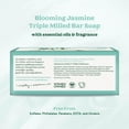 thumbnail image 3 of Blooming Jasmine Clean Bar Soap by South of France Clean Body Care | Triple-Milled French Soap with Organic Shea Butter + Essential Oils | Vegan, Non-GMO Body Soap | 6 oz Bar - 4 Pack C2, 3 of 3