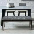 thumbnail image 2 of Giantex Table Bench, PU Leather Bench for End of Bed, Ottoman Bench for Hallway, Bedroom, Dining Room, Grey, 2 of 6