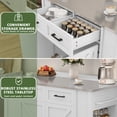 thumbnail image 2 of Uforic Kitchen Island with Drop Leaf & Storage, Kitchen Island Cart with Power Outlets, White, 2 of 8