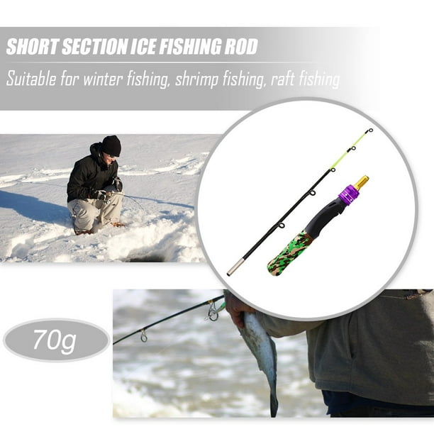HAOAN 61cm Ice Fishing Rod Carbon Spinning Winter Raft Shrimp Fishing Child  Pole 