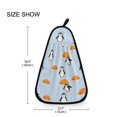 thumbnail image 6 of Penguin Umbrella Pattern Hand Towel Quick Drying Home Storage Kitchen Towel Hooks Dish Cloths, 6 of 6