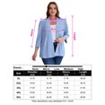 thumbnail image 5 of Women Plus Size Casual Lightweight Sweater Open Front Solid 3/4 Sleeve Cardigan, 5 of 5