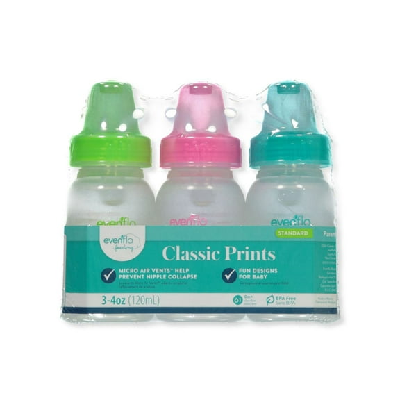 Evenflo 3-Pack Zoo Print Animal Bottles Color: blue/multi Size: one size