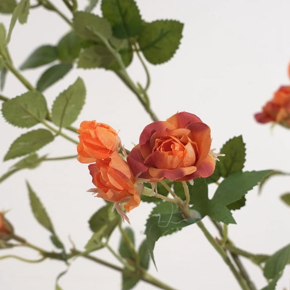Qholemyo Artificial Long Stems Mini Roses Fake Flowers For Modern Living Room Table Decor Floral Arrangements And Home Ornaments