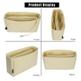 thumbnail image 2 of LingStar beige Tote Handbag Organizer Insert with Key Chain,Zipper Purse Detachable Wallet,Medium, 2 of 7
