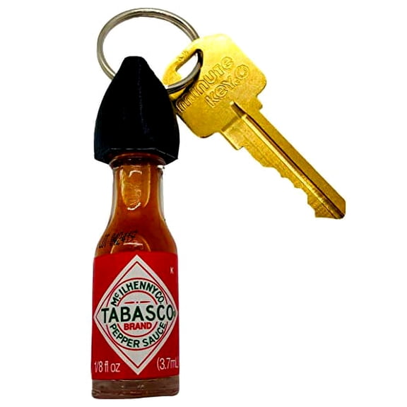 Tabasco Hot Sauce Keychain (Real Bottle of Tabasco)