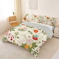 thumbnail image 3 of Erosebridal Garden Flower Duvet Cover Set for Girls, Floral Butterfly Bedding Full, Gray Reversible, 3pcs 1 Duvet Cover and 2 Pillowcases, No Comforter, 3 of 6
