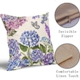 thumbnail image 3 of Spring Summer Floral Pillow Covers 16X16 Inch Purple Blue Flowers Bloom Butterfly Decorative Pillow Cases Colorful Throw Pillows Set of 2 Seasonal Farmhouse Home Decor for Sofa Couch Outdoor, 3 of 7