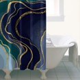 thumbnail image 4 of Blue Green Gold Marble Pattern Shower Curtain 36"x72" ,Bathroom Decorative Shower Curtains Set with 12 Hooks,Modern Waterproof Washable Shower Curtain, 4 of 6