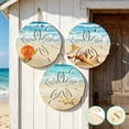 thumbnail image 4 of Ocean Decor -3 Pcs Summer Coastal Wall Decor Bathroom Beach Blue Wall Art Sea Turtle Surfboard Seahorse Starfish Seashell Conches Crabs Sea Life Decor for Bedroom Home, 4 of 5