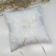 thumbnail image 2 of LLC Ivory Pearl Wedding Ring Lace Cushion, 20 cm, 2 of 4