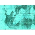 thumbnail image 1 of Ahgly Company Indoor Rectangle Abstract Turquoise Blue Modern Area Rugs, 4' x 6', 1 of 4