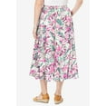 thumbnail image 2 of Woman Within Plus Size Print Linen-Blend Midi Skirt (Petite Available), 2 of 3