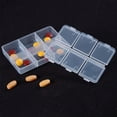 thumbnail image 7 of Ludlz 2pcs Pill Organizer Case, Clear Braille 6 Cells Pill Medicine Drug Storage Case Plastic Box Portable Weekly Pill Box for Vitamin and Supplement Holder, 7 of 7