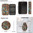 thumbnail image 7 of KUIFORTI Aztec Tribal 14 Pcs Auto Seat Covers Full Set Auto Center Console Armrest Pad Car Headrest Protectors Steering Wheel Cover Elastic Fabrics for Cars Sedans and SUVs, 7 of 7