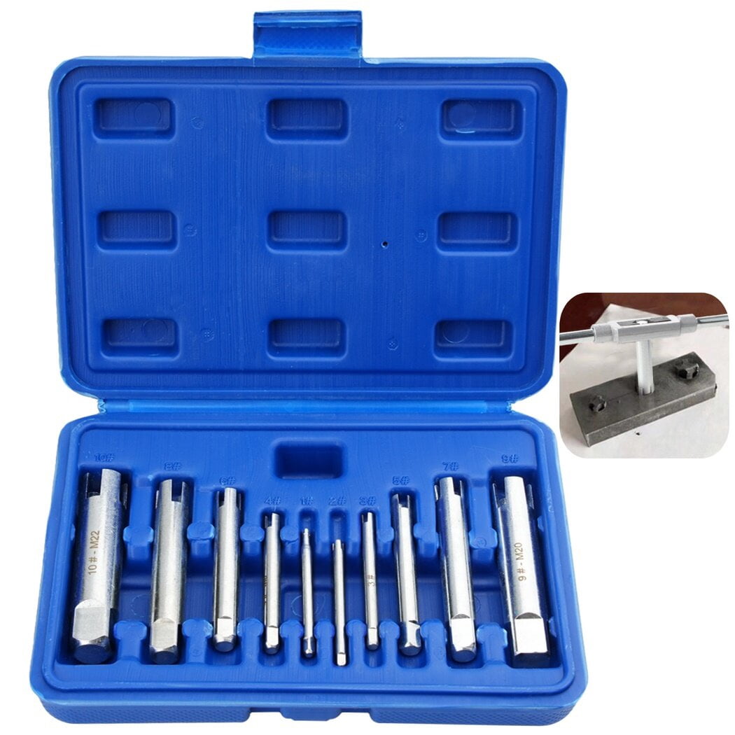 Tap Extractor, 10PCS Broken Head Screw Bolt Tap Removers Set,