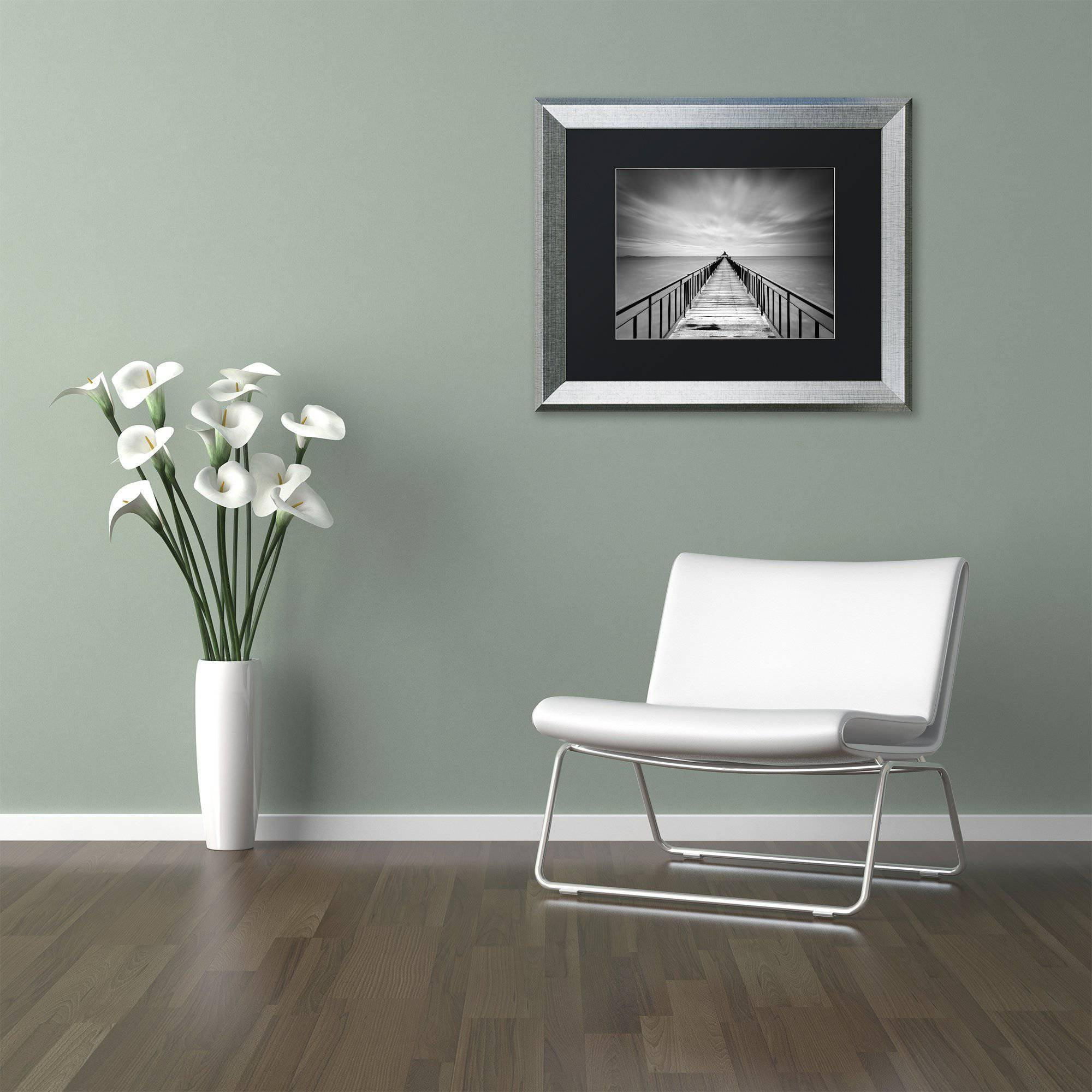 Michael de Guzman 'Withstand' Black Matted Framed Art