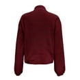thumbnail image 5 of Duoif Sweaters for Women Trendy Womens Top Turtleneck Solid Color Loose Pullover Sweater Women's Sweaters Womens Tops Red L, 5 of 5