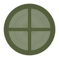 thumbnail image 3 of WestinTrends Playa 5-Piece Outdoor Resin Round Patio Dining Table Set with Modern Stackable Patio Dining Chairs, Olive Green, 3 of 15