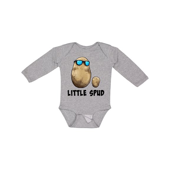 Inktastic Little Spud Potato Father and Child Boys or Girls Long Sleeve Baby Bodysuit