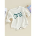 thumbnail image 3 of Bagilaanoe Newborn Baby Boys Girl Knitted Romper Sweater Long Sleeve Bodysuits Letter Embroidered Pullover 9M 12M 18M Infant Warm Jumpers Tops Fall Loose Knitwear, 3 of 9