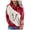 Red, variant on Fesfesfes Women Hooded Hoodie Printing Loose Color Matching Casual Christmas Long Sleeve Tops Plus Size $10