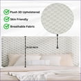 thumbnail image 5 of Bedroom Furniture Set, 3-Piece Queen White Dove Plush 3D Upholstered Bed with 2 Nightstands | Fabric,MDF,Upholstered | Standard Beds, 5 of 7