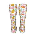 thumbnail image 6 of Pofeuu Flamingo And Pineapple Print Stockings, Adult Running Hiking Socks for Youth and Adult-One Size, 6 of 8