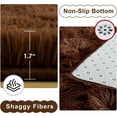 thumbnail image 5 of Softlife Stylish Soft Shaggy Velvet Carpet for Living Room/Bedroom, Fluffy Rugs, 4' x 6' , Coffee, 5 of 7