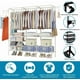 thumbnail image 2 of Organizador de Metal para Ropa,Perchero de Pie Armario con 2 ganchos laterales,Closet Organizador de Ropa, Estante de Ropa para Balcón, Dormitorio y Lavandería,Negro, 2 of 8