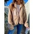 thumbnail image 1 of REDHOTYPE Women's Button Long Sleeve Brushed Jacket Coats with Pockets, 1 of 1