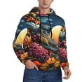 thumbnail image 2 of Daiia Sunset Floral Fantasy Landscape for Men's Fashion Hoodies & Sweatshirts with Kangaroo Pocket Hooded Sweatshirt Breathable & Moisture Wicking-Large, 2 of 7