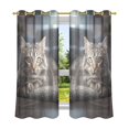 thumbnail image 2 of Cat Floor Sofar Blackout Curtains Thermal Insulation 63 inch Grommet for Bedroom Living Room Bathroom Kitchen Windows 2 Pack, 2 of 6