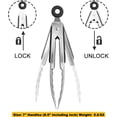 thumbnail image 2 of Mini Stainless Steel Kitchen Tongs 7-Inch Serving Tongs Small Cooking Tongs, Set of 3 (Silver), 2 of 5