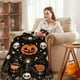 thumbnail image 4 of Halloween Flannel Throw Blanket Pumpkin Maple Leaf Print Lightweight Soft Warm Shawl for Adults Couch Bed Decor All Season Home Outdoor Camping Gift, 4 of 6