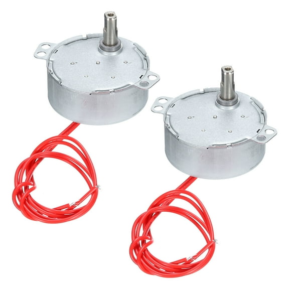 Uxcell 2pcs Synchronous Motor AC 24V 4W 5-6RPM/MIN CCW 50/60Hz for Electric Fireplace Parts