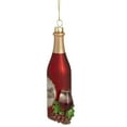 thumbnail image 3 of Northlight 5.75" Red Wine Bottle Glass Christmas Ornament, 3 of 5