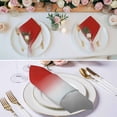 thumbnail image 2 of Red Gray Ombre Cloth Napkins, Modern Gradient Abstract Art Washable and Reusable Dinner Napkins Set of 8, Table Napkin for Kitchen Party Birthday Wedding Hotel Housewarming 20"x20", 2 of 8