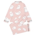 thumbnail image 4 of Afdoent Girls Pajamas Set Halloween Ghost Print Sleepwear Soft Long Sleeve Button-Down Sleepwear Nightwear 2Pcs Pajama Sets Loungewear Comfortable For Kids Holiday 13-14 Years, 4 of 5