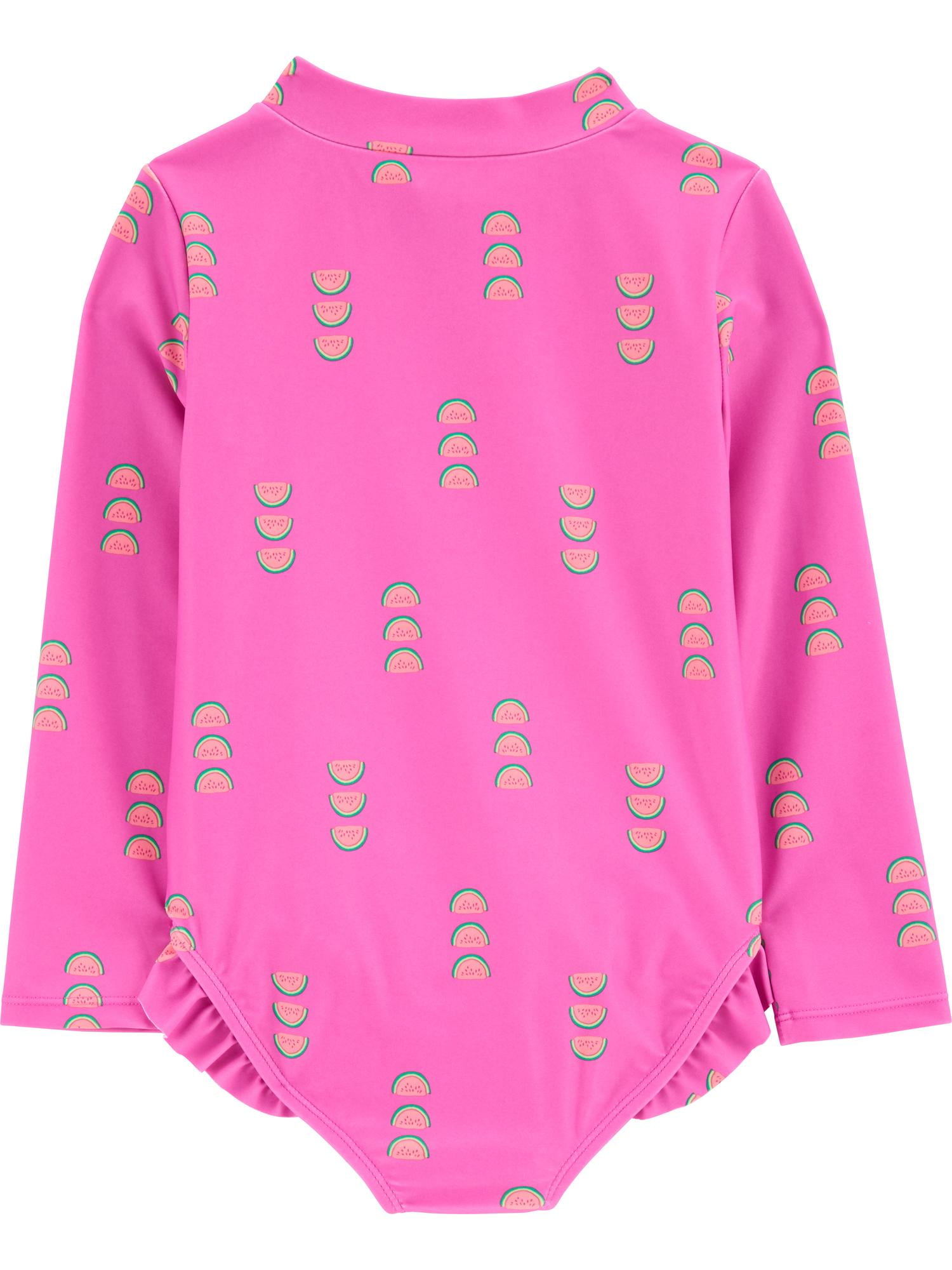 Carter's Child of Mine Toddler Girl Rash Guard Swimsuit, One-Piece, Sizes 12M-5T