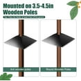 thumbnail image 2 of Metal Squirrel Baffle for 4x4 Post, 17 Inch Squirrel Guard for for Bird Feeder Poles, Wooden Pole Mount Squirrel Proof to Keep Squirrels and Raccoons Out of Bird feeders, Black$$Garden & Patio, 2 of 7