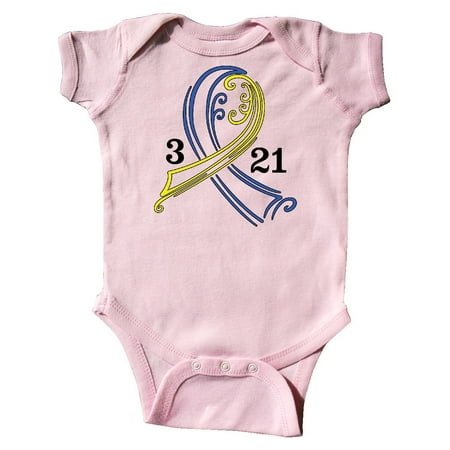 

Inktastic Down Syndrome Ribbon 3 21 Gift Baby Boy or Baby Girl Bodysuit